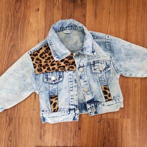 KIDS CHEETAH JEAN JACKET
